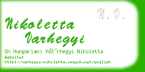 nikoletta varhegyi business card